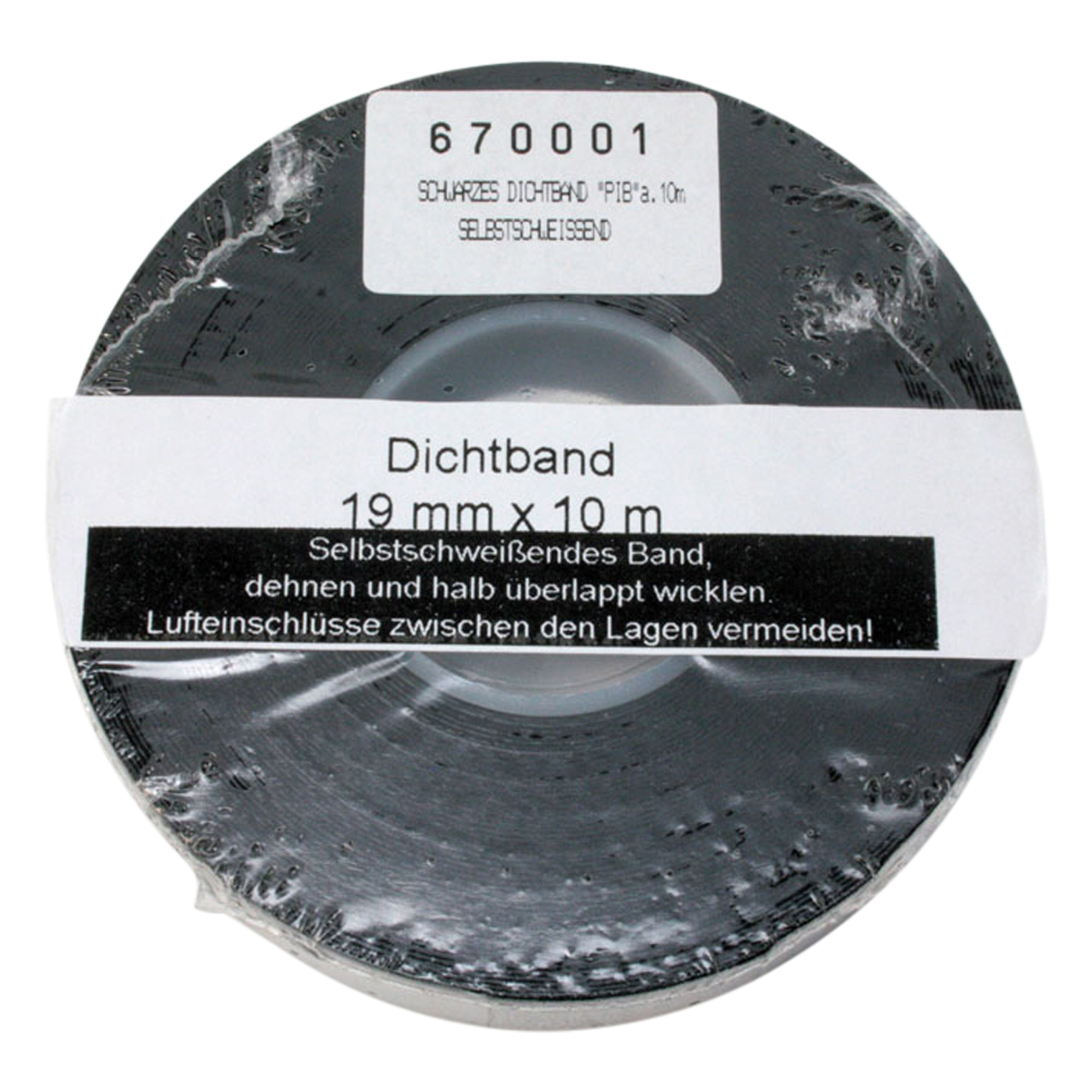 Dichtungsband PIB, schwarz, 10 m Rolle