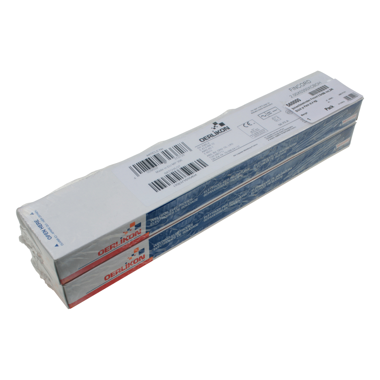 Schweißelektrode OERLIKON FINCORD 3,2 x 350 mm, 125 Stück/Pack, 4,3 kg